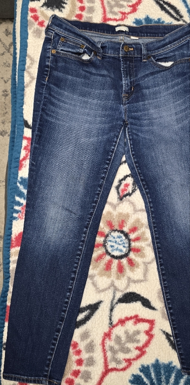 J. Crew Skinny Stretch Jeans Size 29 Medium Dark Faded Wash Denim Classic